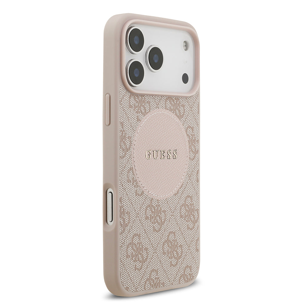 iPhone 17 Pro Max Kılıf Guess Orjinal Lisanslı M-safe Şarj Özellikli Yazı Logolu Circle Classic Kapak