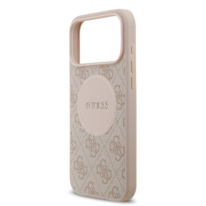iPhone 17 Pro Max Kılıf Guess Orjinal Lisanslı M-safe Şarj Özellikli Yazı Logolu Circle Classic Kapak