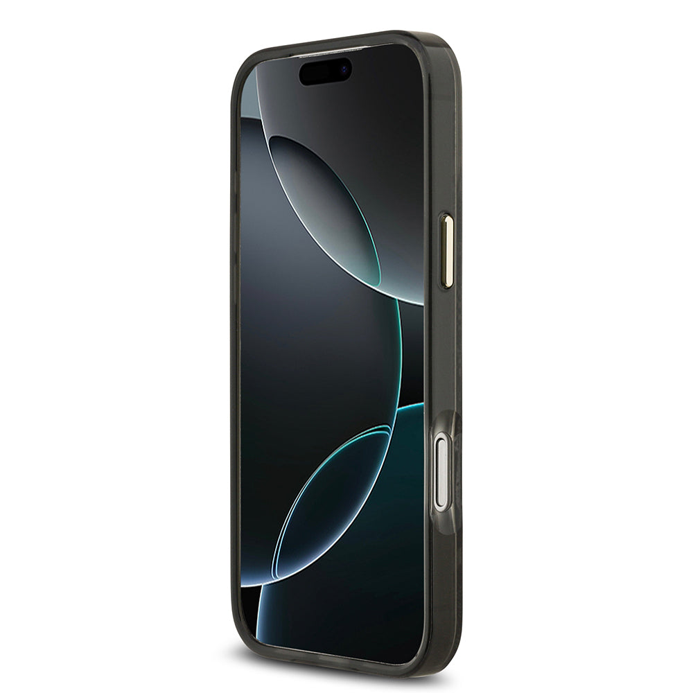 iPhone 17 Pro Max Kılıf Guess Orjinal Lisanslı M-safe Şarj Özellikli Yazı Logolu Python Desenli Kapak