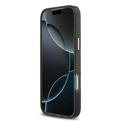 iPhone 17 Pro Max Kılıf Guess Orjinal Lisanslı M-safe Şarj Özellikli Yazı Logolu Python Desenli Kapak