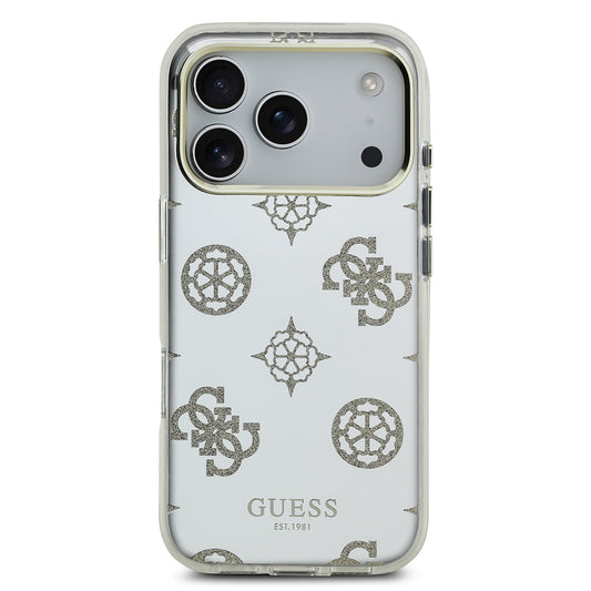 iPhone 17 Pro Max Kılıf Guess Orjinal Lisanslı Metal Kamera Çerçeveli Simli Aynalı Kapak