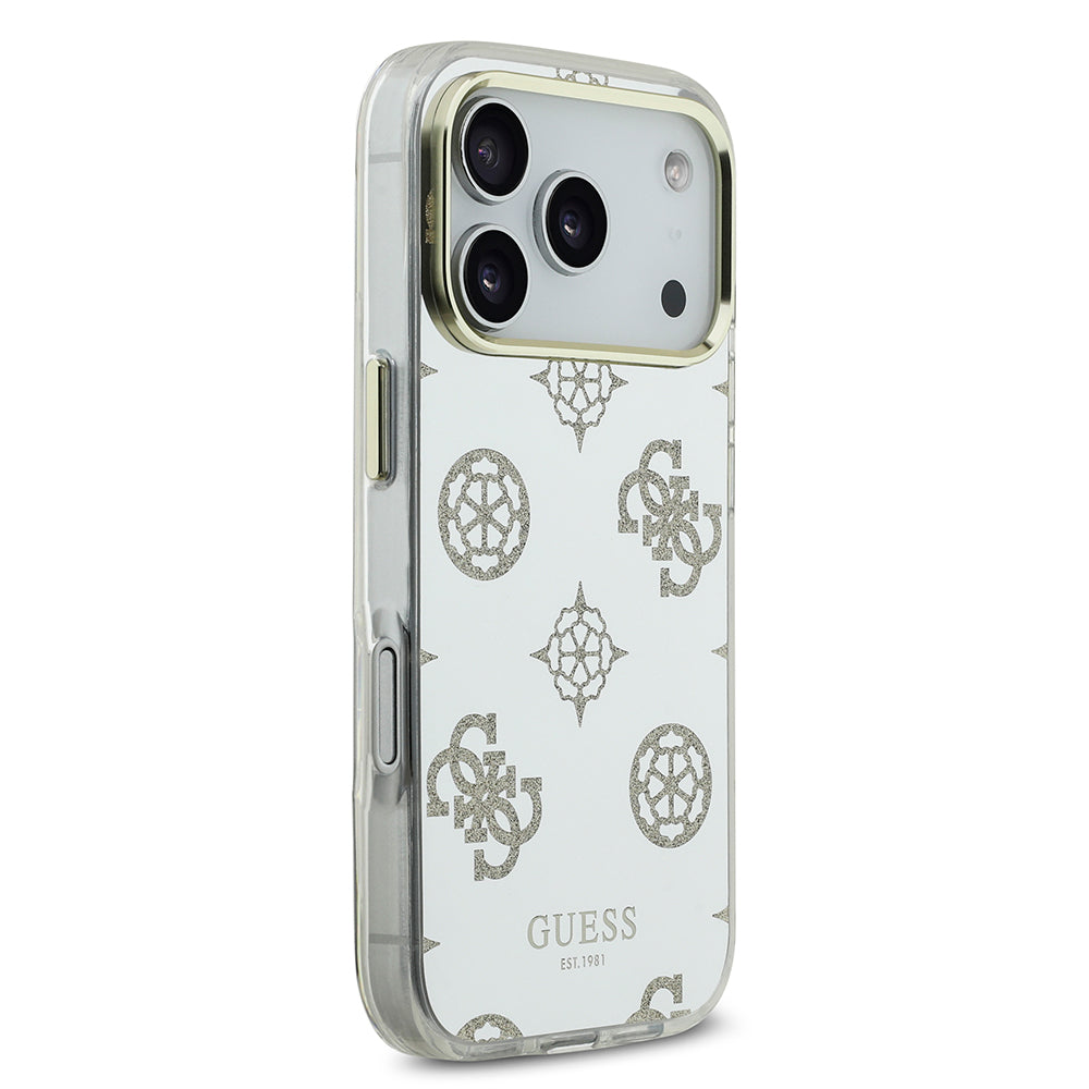 iPhone 17 Pro Max Kılıf Guess Orjinal Lisanslı Metal Kamera Çerçeveli Simli Aynalı Kapak