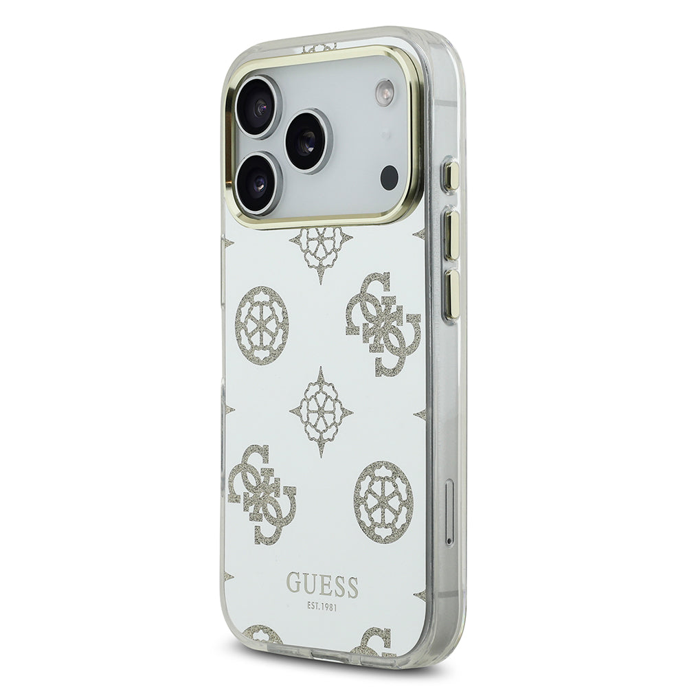iPhone 17 Pro Max Kılıf Guess Orjinal Lisanslı Metal Kamera Çerçeveli Simli Aynalı Kapak