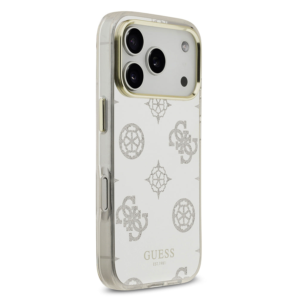 iPhone 17 Pro Max Kılıf Guess Orjinal Lisanslı Metal Kamera Çerçeveli Simli Aynalı Kapak