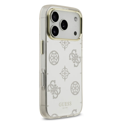 iPhone 17 Pro Max Kılıf Guess Orjinal Lisanslı Metal Kamera Çerçeveli Simli Aynalı Kapak