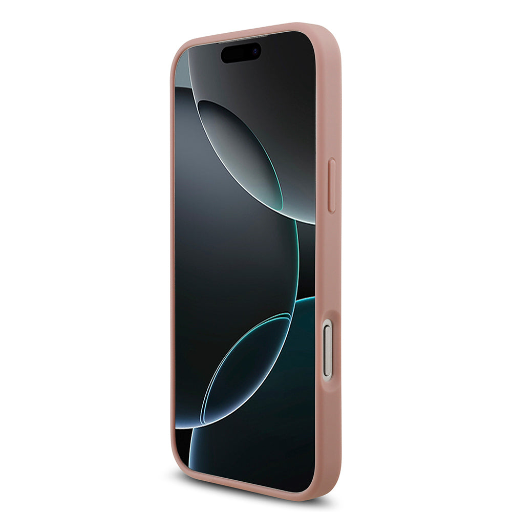 iPhone 17 Pro Max Kılıf Guess Orjinal Lisanslı Taşlı Arka Yüzey Üçgen Logolu Kapak