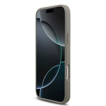 iPhone 17 Pro Max Kılıf Guess Orjinal Lisanslı Taşlı Arka Yüzey Üçgen Logolu Kapak