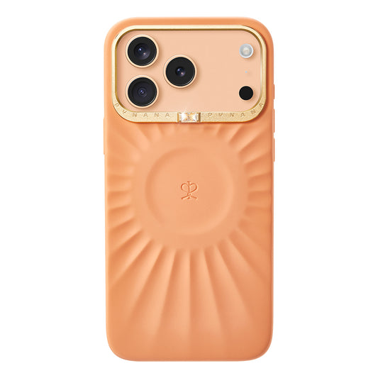 Apple iPhone 17 Pro Max Kılıf Kabartma Tasarımlı Metal Kamera Çerçeveli Pynana Starlight Serisi Kapak