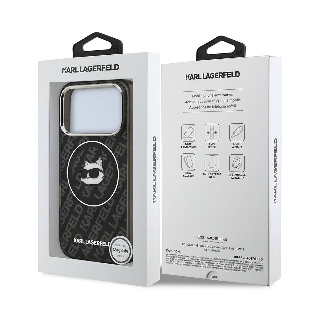 iPhone 17 Pro Max Kılıf Karl Lagerfeld Orjinal Lisanslı IML Baskılı Choupette Heads Kapak