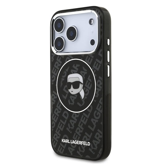 iPhone 17 Pro Max Kılıf Karl Lagerfeld Orjinal Lisanslı IML Baskılı KL Heads Kapak