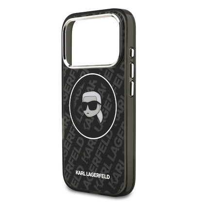 iPhone 17 Pro Max Kılıf Karl Lagerfeld Orjinal Lisanslı IML Baskılı KL Heads Kapak