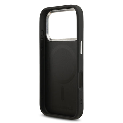 iPhone 17 Pro Max Kılıf Karl Lagerfeld Orjinal Lisanslı M-safe Şarj Özellikli Metal Kamera ve Buton Tasarımlı Choupette PU Deri Kapak