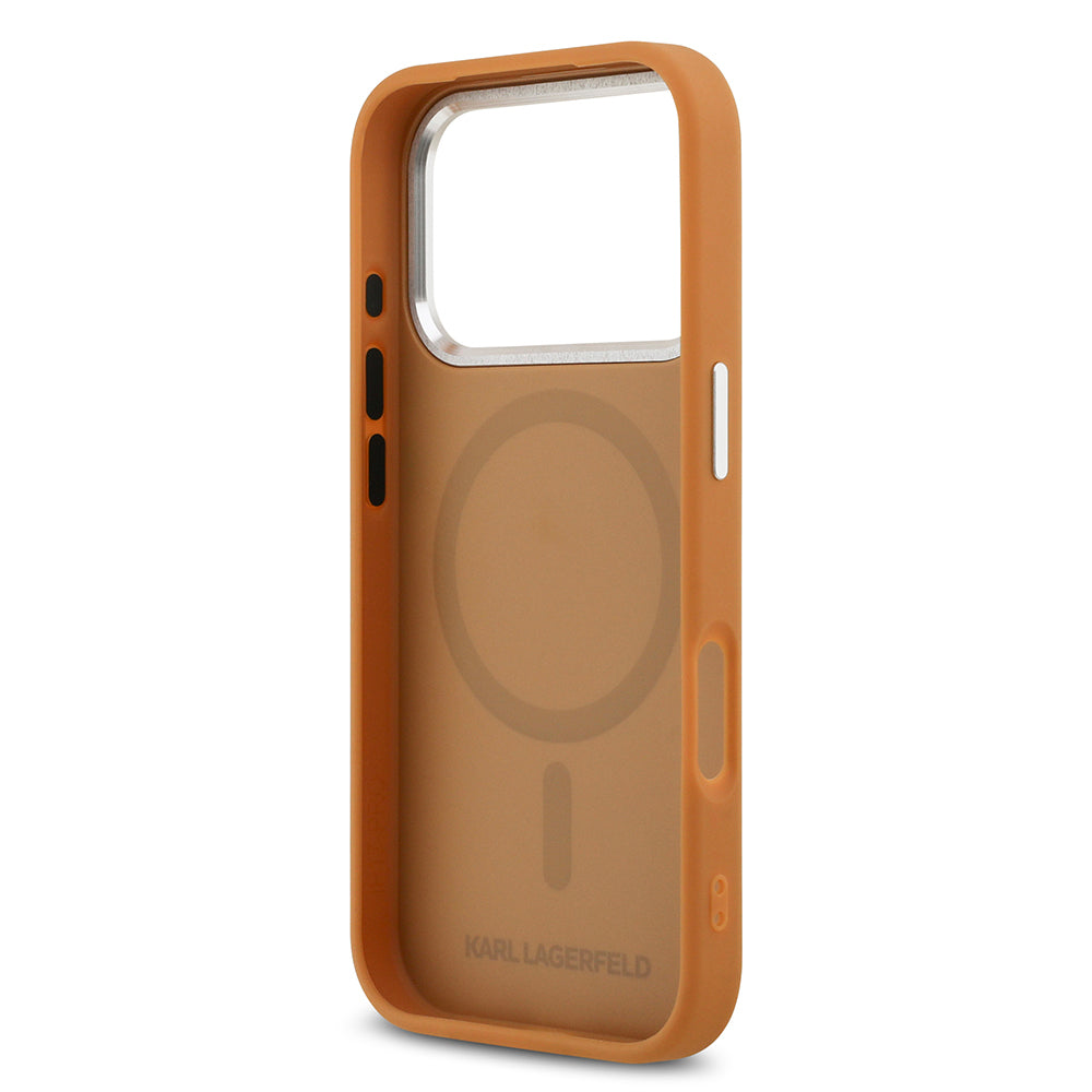 iPhone 17 Pro Max Kılıf Karl Lagerfeld Orjinal Lisanslı M-safe Şarj Özellikli Metal Kamera ve Buton Tasarımlı Paris RSG PU Deri Kapak
