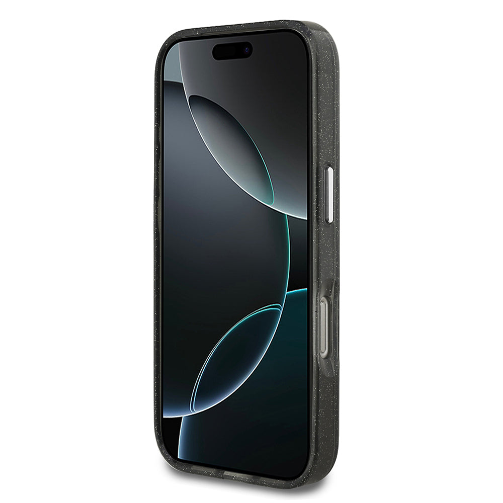 iPhone 17 Pro Max Kılıf Karl Lagerfeld Orjinal Lisanslı Parlayan Simli Karl & Choupette Heads Kapak