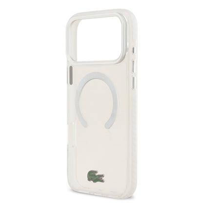 iPhone 17 Pro Max Kılıf Lacoste Orjinal Lisanslı M-safe Şarj Özellikli İkonik Timsah Logolu Buzlu Kapak
