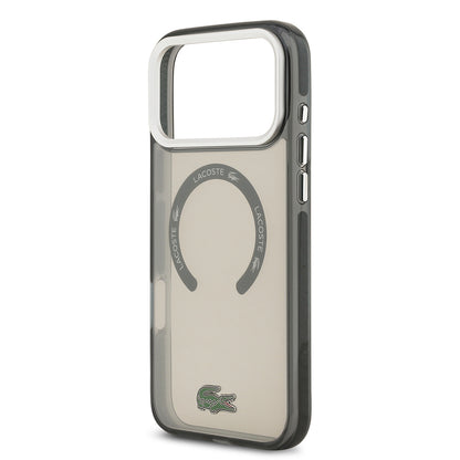 iPhone 17 Pro Max Kılıf Lacoste Orjinal Lisanslı M-safe Şarj Özellikli İkonik Timsah Logolu Buzlu Kapak