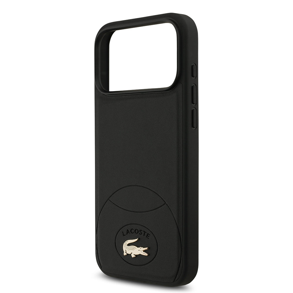 iPhone 17 Pro Max Kılıf Lacoste Orjinal Lisanslı M-safe Şarj Özellikli PU Deri Tasarımlı Metal Logolu Kapak