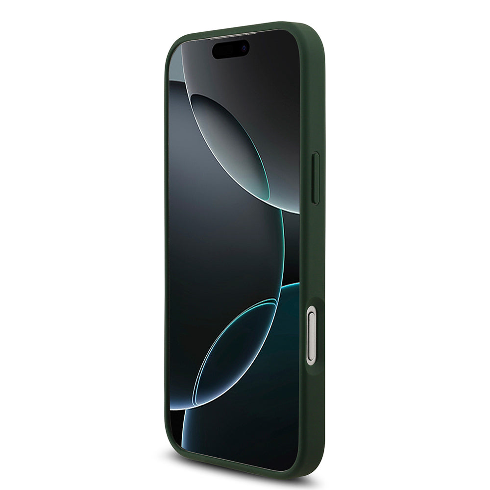 iPhone 17 Pro Max Kılıf Lacoste Orjinal Lisanslı M-safe Şarj Özellikli PU Deri Tasarımlı Metal Logolu Kapak