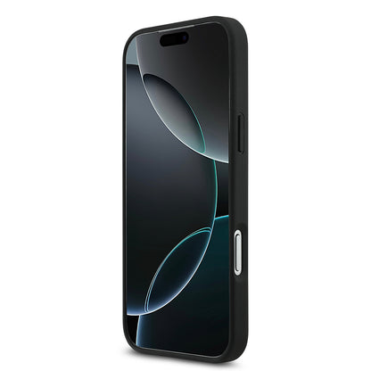 iPhone 17 Pro Max Kılıf Lacoste Orjinal Lisanslı M-safe Şarj Özellikli PU Pike Desenli Metal Logolu Kartlıklı Kapak