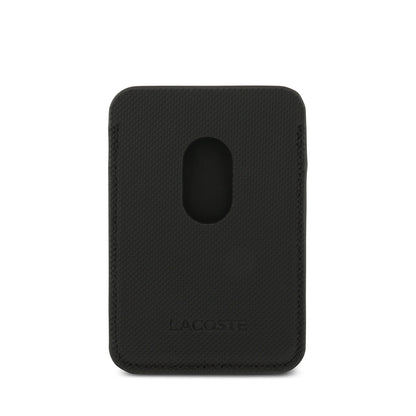 iPhone 17 Pro Max Kılıf Lacoste Orjinal Lisanslı M-safe Şarj Özellikli PU Pike Desenli Metal Logolu Kartlıklı Kapak