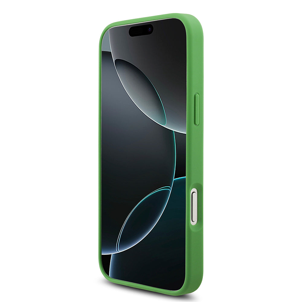 iPhone 17 Pro Max Kılıf Lacoste Orjinal Lisanslı M-safe Şarj Özellikli PU Pike Desenli Metal Logolu Kartlıklı Kapak