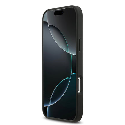 iPhone 17 Pro Max Kılıf Lacoste Orjinal Lisanslı M-safe Şarj Özellikli PU Pike Desenli Metal Logolu Kartlıklı Kapak