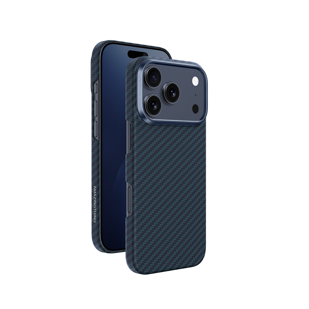 iPhone 17 Pro Max Kılıf M-safe Şarj Özellikli 1500D Aramid Fiber Amazingthing Titan Max Serisi Kapak