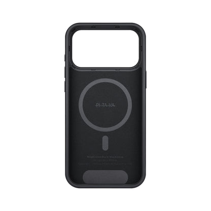 iPhone 17 Pro Max Kılıf M-safe Şarj Özellikli 1500D Aramid Fiber Pitaka Military-Grade Classic Serisi Black-Grey Twill Kapak