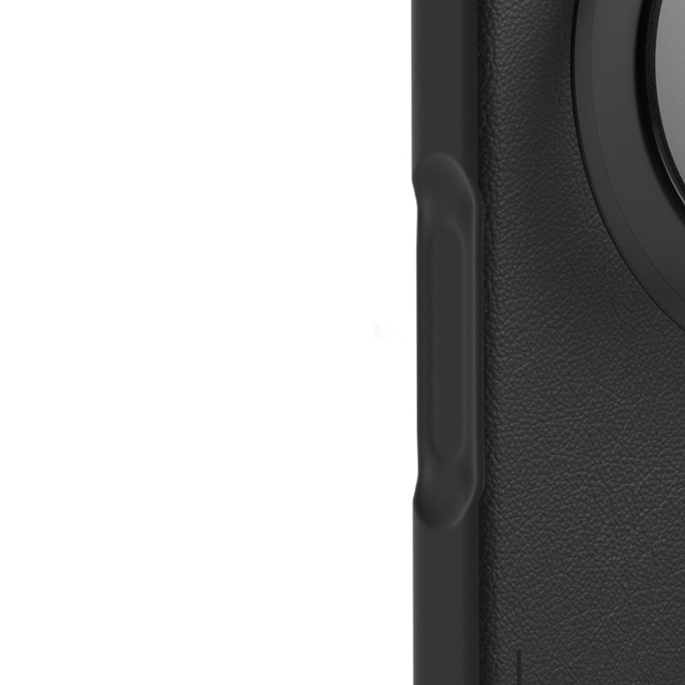 iPhone 17 Pro Max Kılıf M-safe Şarj Özellikli 360 Derece Standlı Basit Mat Deri Desenli Youngkit Tech Leather Serisi Kapak