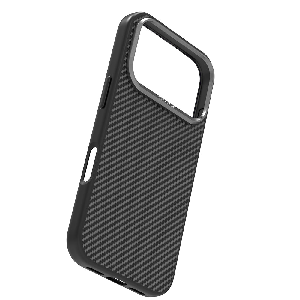 iPhone 17 Pro Max Kılıf M-safe Şarj Özellikli 600D Metal Kamera Çerçeveli Raptic Aramid Fiber Serisi Kapak