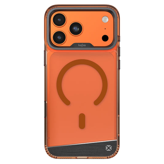 Apple iPhone 17 Pro Max Kılıf M-safe Şarj Özellikli Airbag Tasarımlı O-Ring Şeffaf Kajsa Alüminyum Trans Shield Serisi Kapak