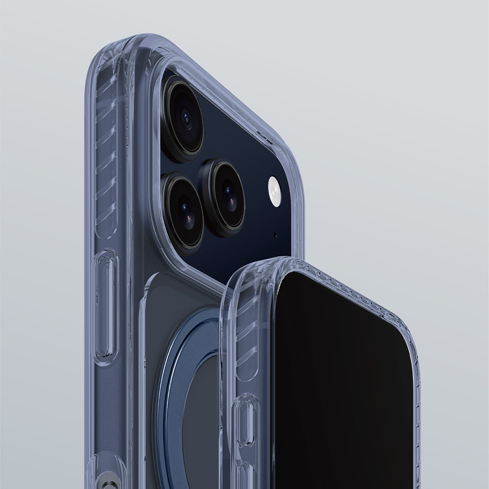 iPhone 17 Pro Max Kılıf M-Safe Şarj Özellikli Airbag Tasarımlı Standlı AmazingThing Titan Pro MagSpin Kapak