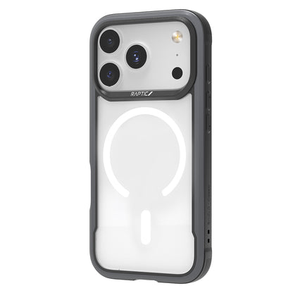 iPhone 17 Pro Max Kılıf M-safe Şarj Özellikli Airbagli Raptic Shield Serisi Şeffaf Arka Yüzey Kapak
