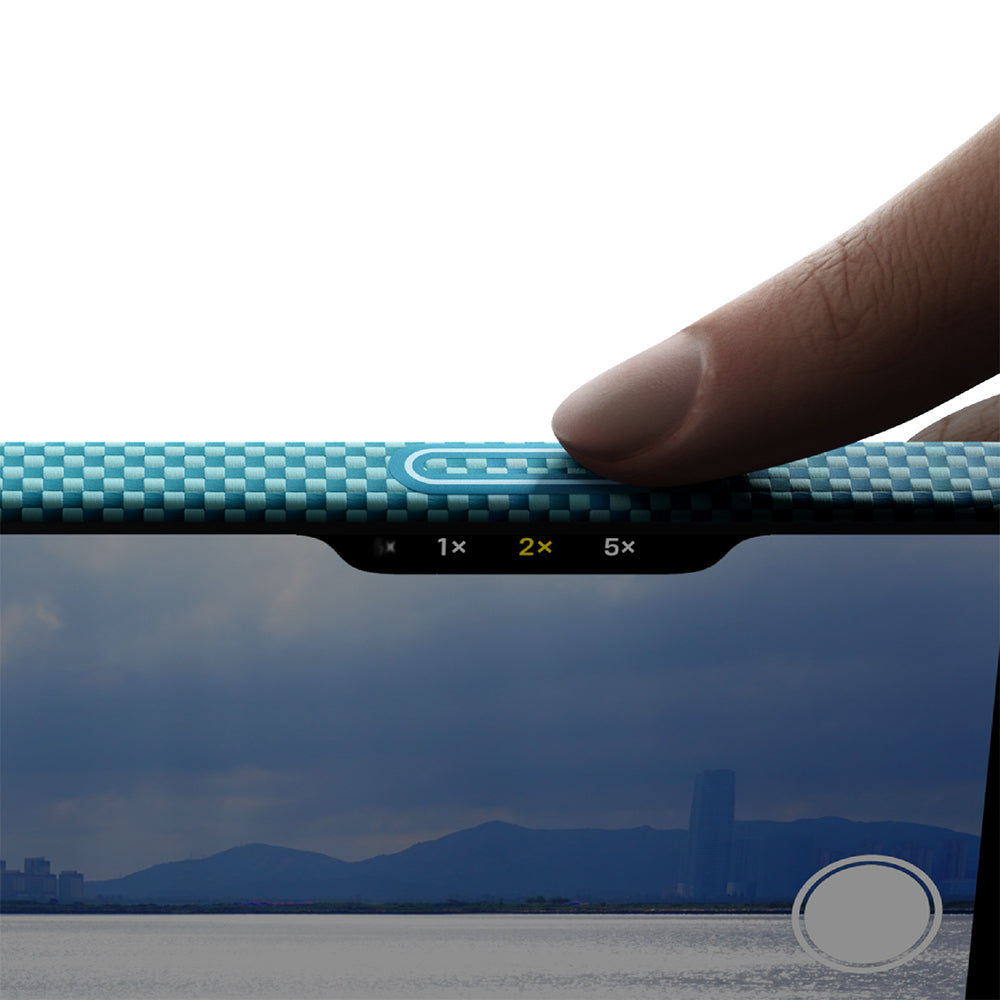 iPhone 17 Pro Max Kılıf M-safe Şarj Özellikli Aramid Fiber Pitaka Glints of Gold Ultra Slim Serisi Kapak