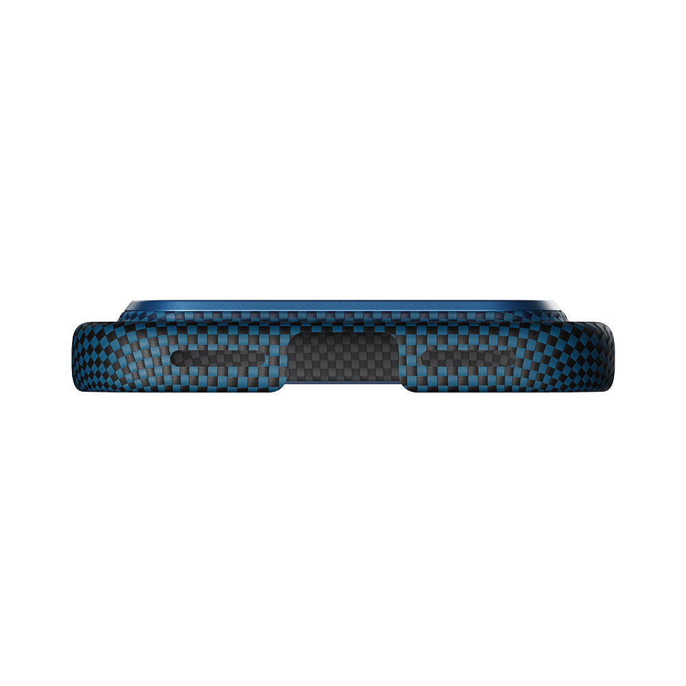 iPhone 17 Pro Max Kılıf M-safe Şarj Özellikli Aramid Fiber Pitaka Tactile Woven Sunset-Moonrise Serisi Kapak