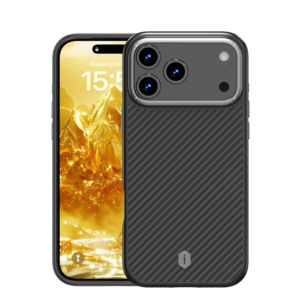 iPhone 17 Pro Max Kılıf M-safe Şarj Özellikli Aramid Fiber Wiwu Defense Ultra Serisi DCC-205 Kapak