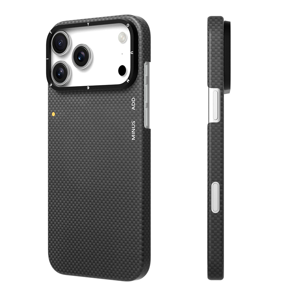 iPhone 17 Pro Max Kılıf M-safe Şarj Özellikli Aramid Fiber Youngkit 1500D Kevlar Extreme Wing Titanyum-Gold Serisi Kapak