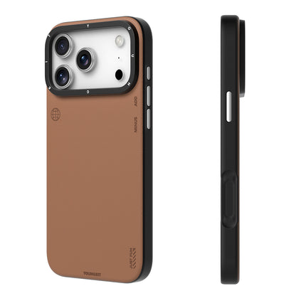 iPhone 17 Pro Max Kılıf M-safe Şarj Özellikli Basit Mat Deri Desenli Youngkit Tech Fashion Serisi Kapak