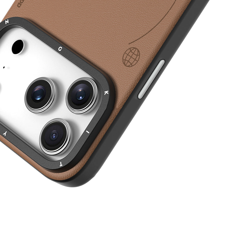 iPhone 17 Pro Max Kılıf M-safe Şarj Özellikli Basit Mat Deri Desenli Youngkit Tech Fashion Serisi Kapak