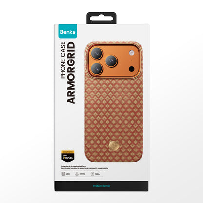 Apple iPhone 17 Pro Max Kılıf M-Safe Şarj Özellikli Benks ArmorAir ArmorGrid Serisi Kevlar Kapak