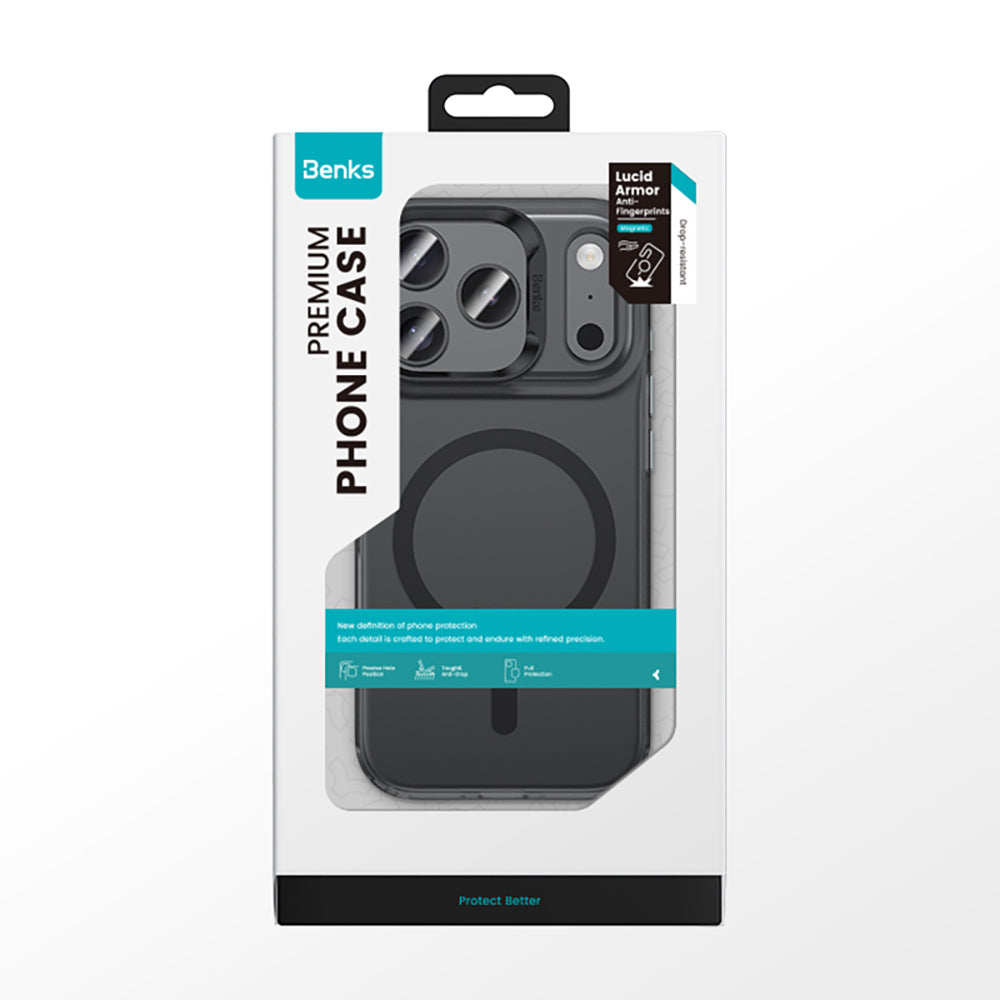 iPhone 17 Pro Max Kılıf M-Safe Şarj Özellikli Benks C-Magnet Lucid Armor Kapak