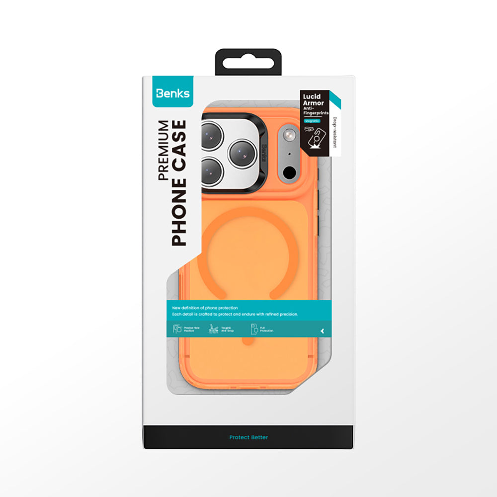 iPhone 17 Pro Max Kılıf M-Safe Şarj Özellikli Benks C-Magnet Lucid Armor Kapak
