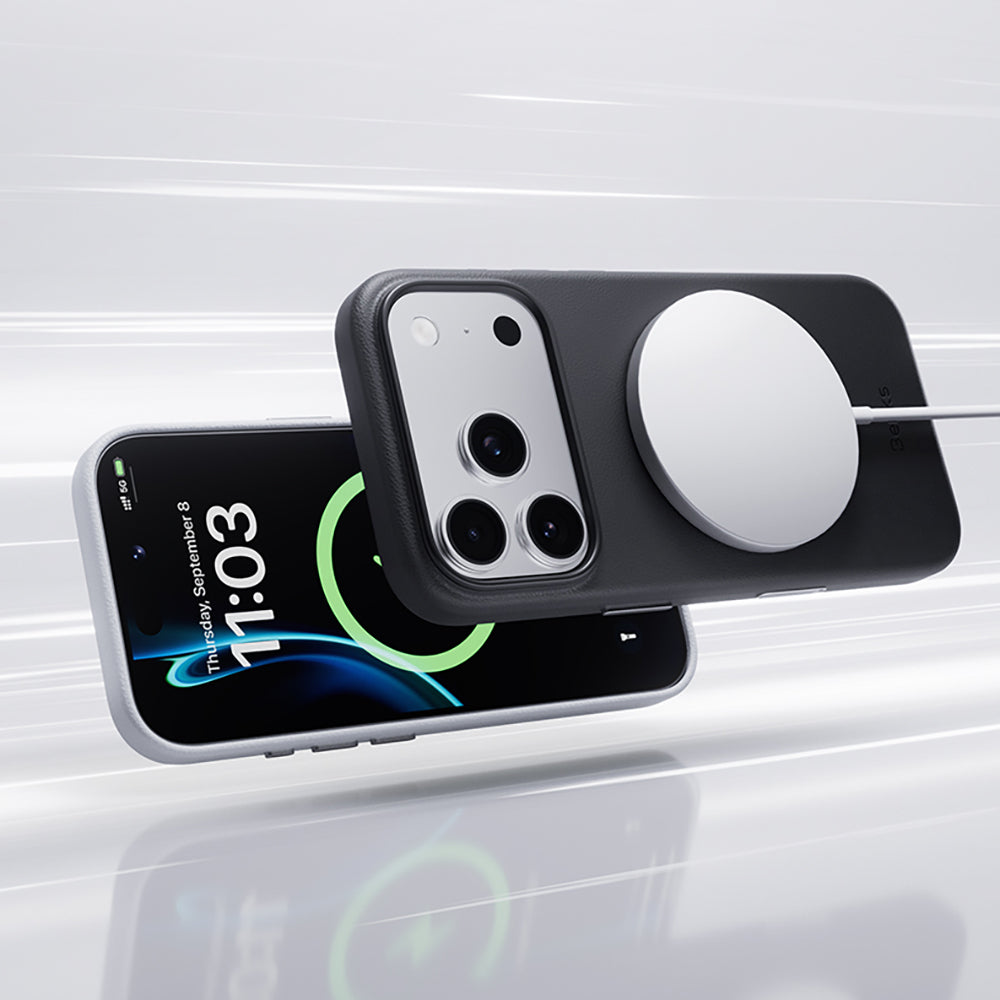 iPhone 17 Pro Max Kılıf M-safe Şarj Özellikli Çizilmeye Dayanıklı Benks VitaPro Serisi PU Deri Kapak