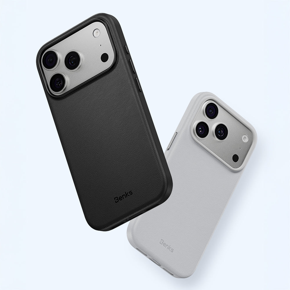 iPhone 17 Pro Max Kılıf M-safe Şarj Özellikli Çizilmeye Dayanıklı Benks VitaPro Serisi PU Deri Kapak