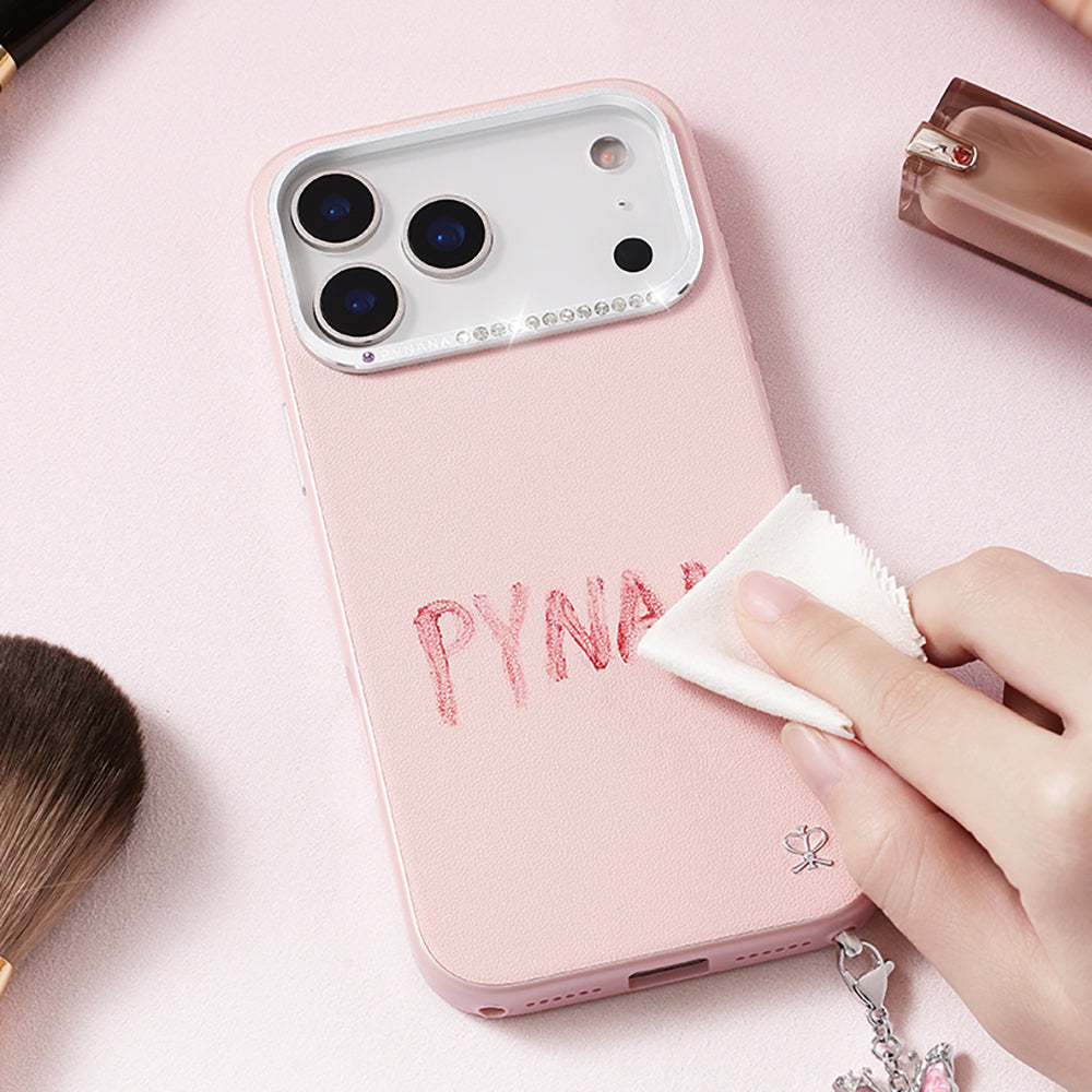 Apple iPhone 17 Pro Max Kılıf M-safe Şarj Özellikli Deri Tasarımlı Pynana Starry Serisi Kapak