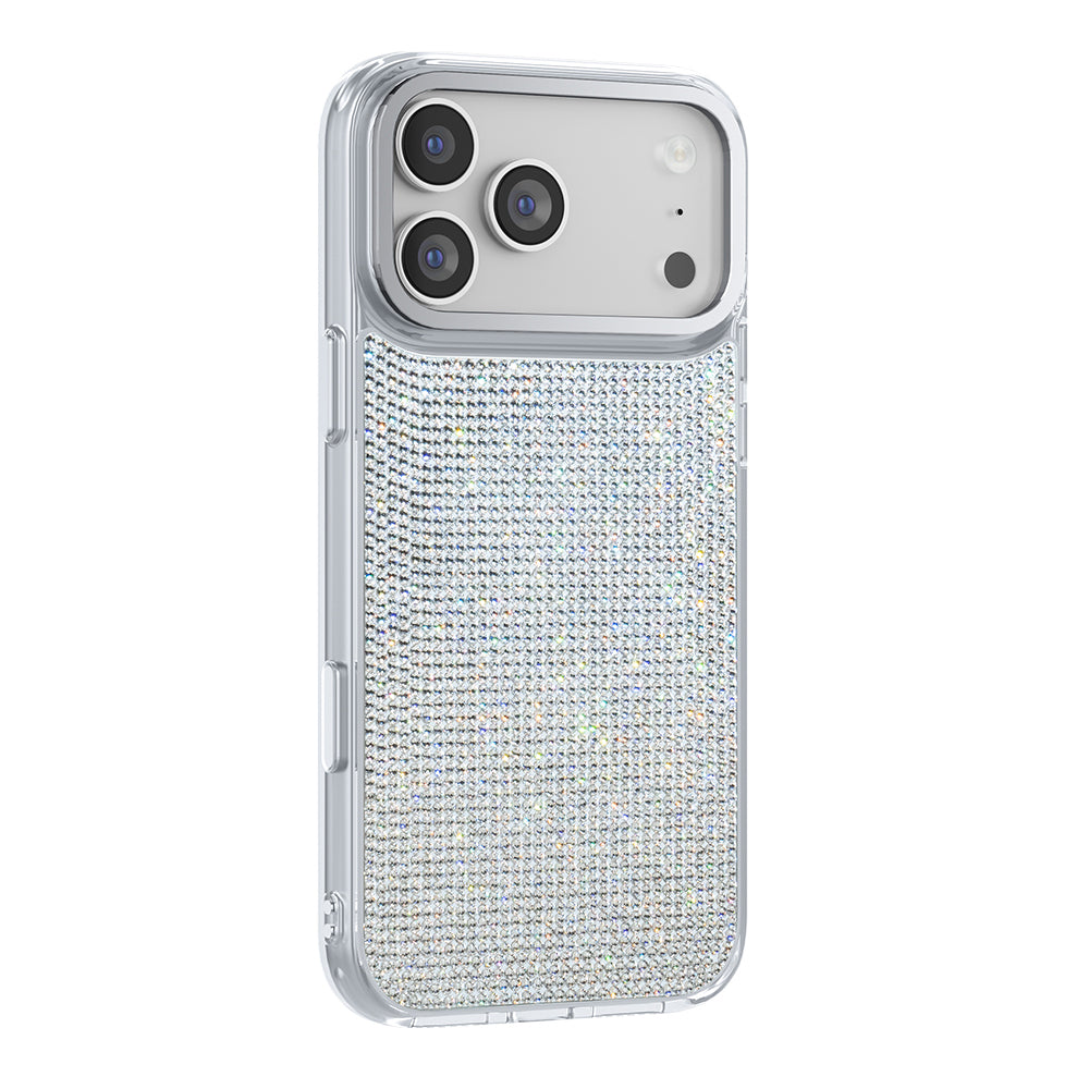 Apple iPhone 17 Pro Max Kılıf M-Safe Şarj Özellikli El İşlemeli Swarovski Taşlı Zore Paris Riva Sert PC Kapak