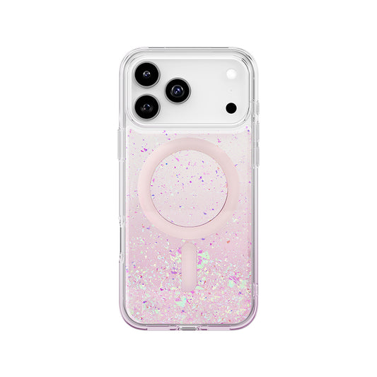 iPhone 17 Pro Max Kılıf M-safe Şarj Özellikli Hologram Parçalı Coehl Rosara Kapak