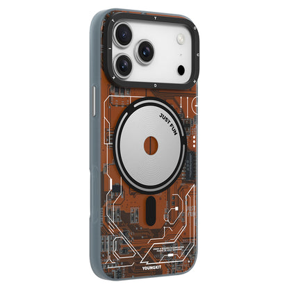 iPhone 17 Pro Max Kılıf M-safe Şarj Özellikli Kamera Denetim Butonlu Youngkit Technology Serisi Kapak