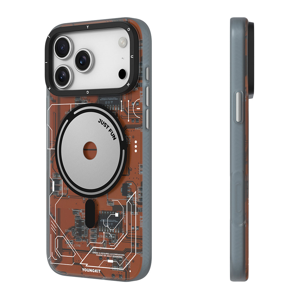 iPhone 17 Pro Max Kılıf M-safe Şarj Özellikli Kamera Denetim Butonlu Youngkit Technology Serisi Kapak