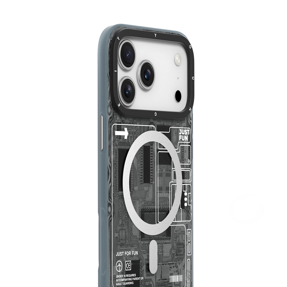 iPhone 17 Pro Max Kılıf M-safe Şarj Özellikli Kamera Denetim Butonlu Youngkit Technology Serisi Kapak